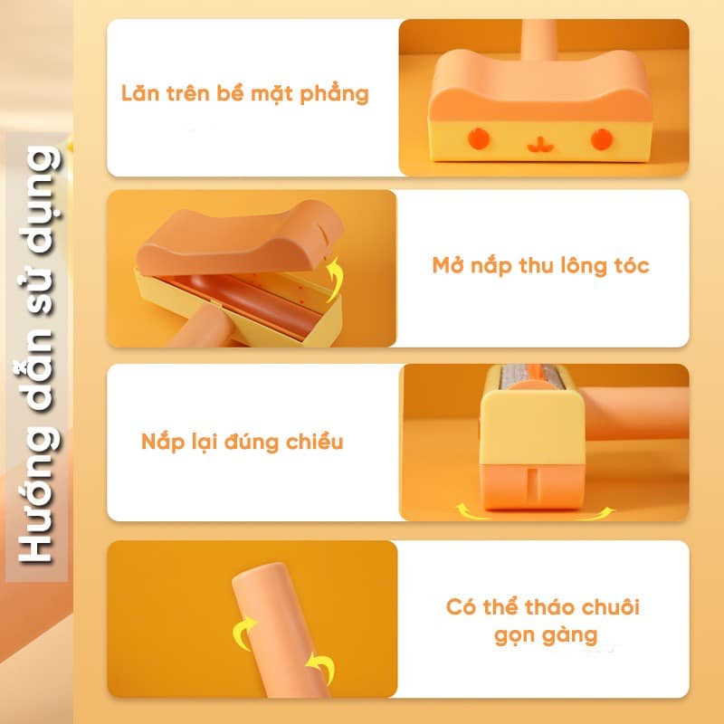 CÂY LĂN LÔNG TĨNH ĐIỆN MẶT MÈO TÍM