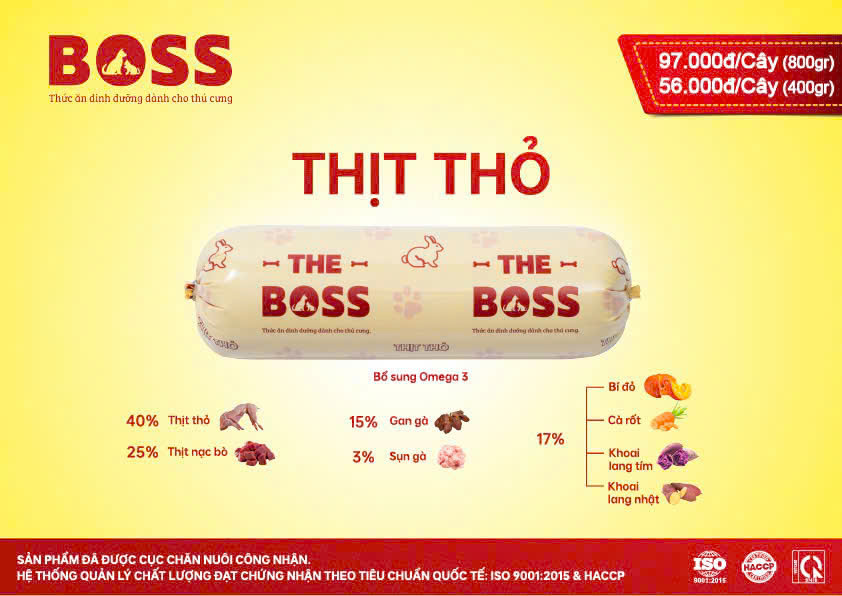 THỨC ĂN TƯƠI - THỊT XAY (RAW FOOD) THE BOSS CHO CHÓ MÈO