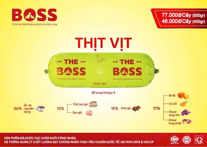 THỨC ĂN TƯƠI - THỊT XAY (RAW FOOD) THE BOSS CHO CHÓ MÈO