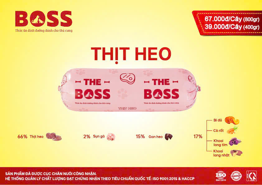 THỨC ĂN TƯƠI - THỊT XAY (RAW FOOD) THE BOSS CHO CHÓ MÈO