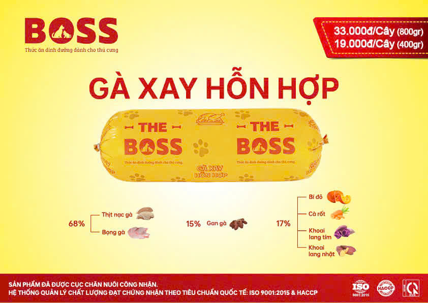 THỨC ĂN TƯƠI - THỊT XAY (RAW FOOD) THE BOSS CHO CHÓ MÈO
