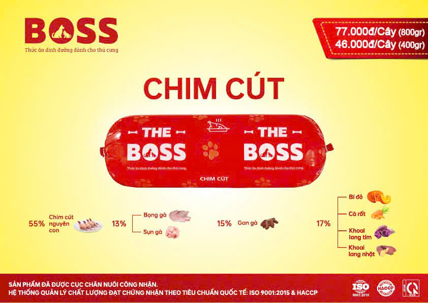 THỨC ĂN TƯƠI - THỊT XAY (RAW FOOD) THE BOSS CHO CHÓ MÈO