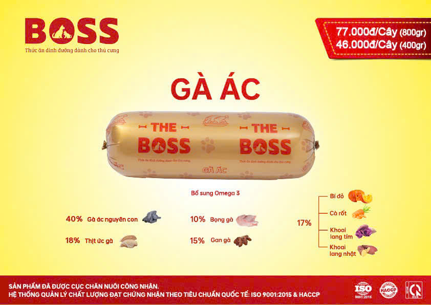 THỨC ĂN TƯƠI - THỊT XAY (RAW FOOD) THE BOSS CHO CHÓ MÈO