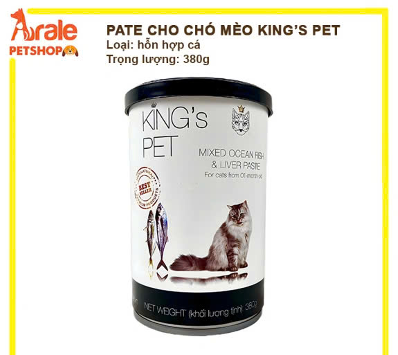 PATE LON KING'S PET CHO CHÓ MÈO - LON 380G