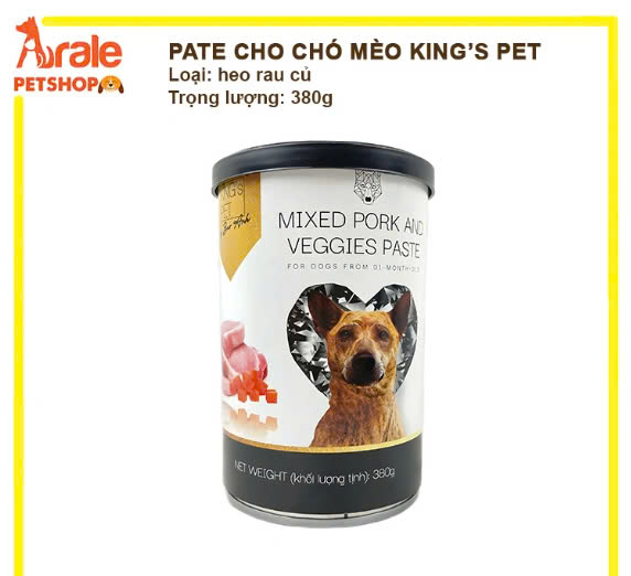 PATE LON KING'S PET CHO CHÓ MÈO - LON 380G