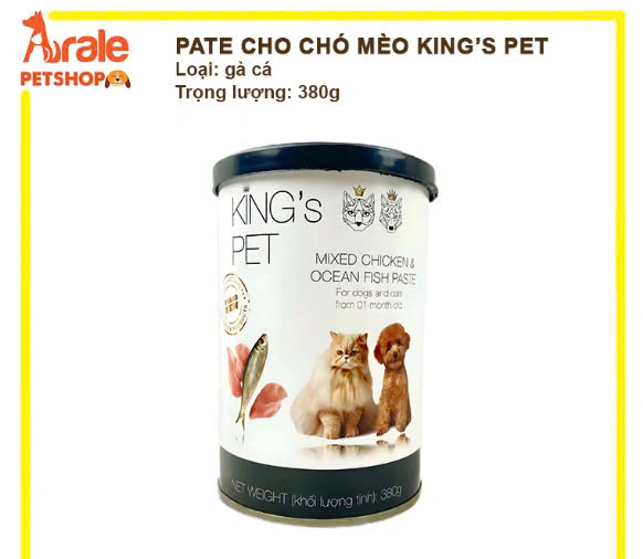 PATE LON KING'S PET CHO CHÓ MÈO - LON 380G