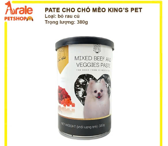 PATE LON KING'S PET CHO CHÓ MÈO - LON 380G