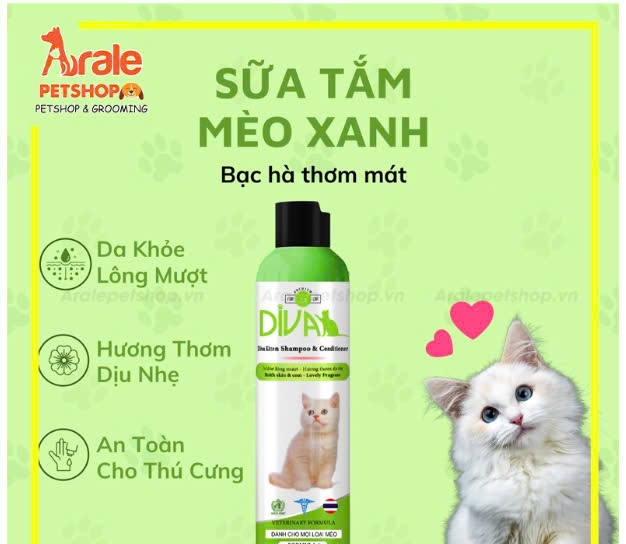 SỮA TẮM DIVA CHO MÈO