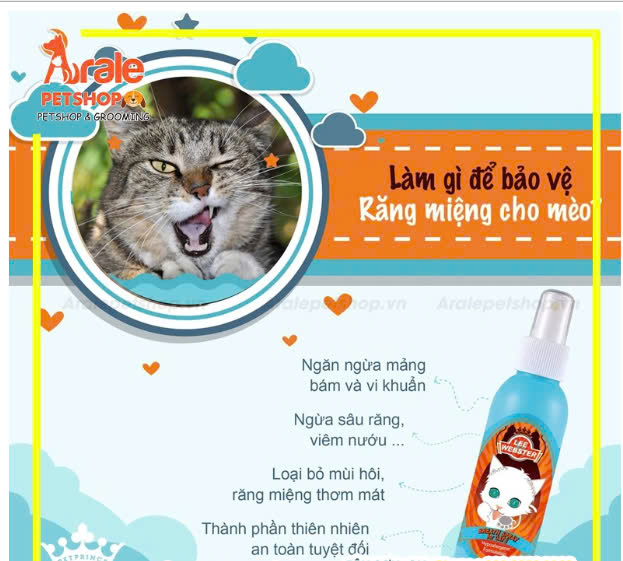 XỊT VỆ SINH RĂNG MIỆNG CHO MÈO LEE&WEBSTER - 130ML