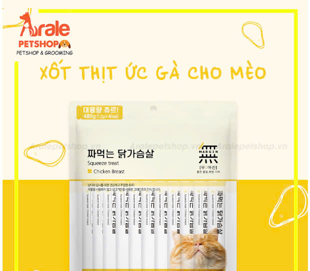 XỐT THỊT THẬT CHO MÈO MUMARGIN - VỊ GÀ 40 TUÝP