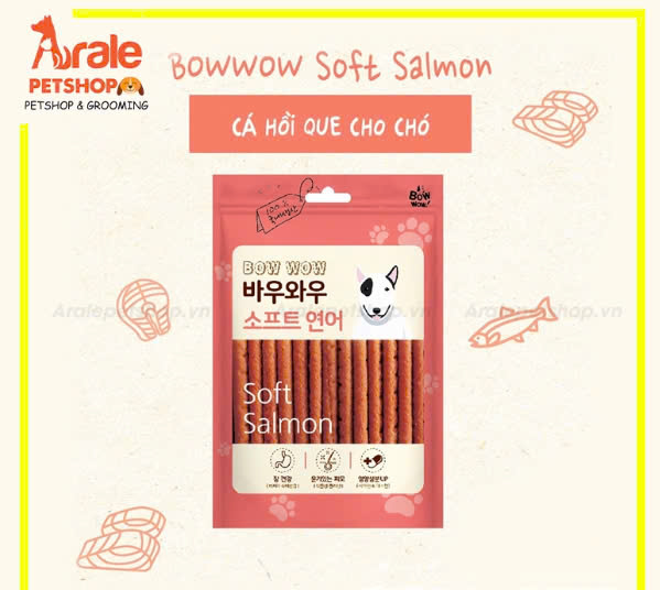 SNACK CÁ HỒI QUE BOWWOW CHO CHÓ 150G
