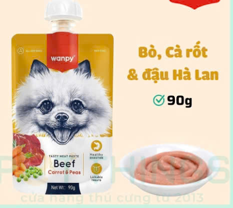 WANPY - SÚP THƯỞNG NẮP VẶN 90G CHO CHÓ