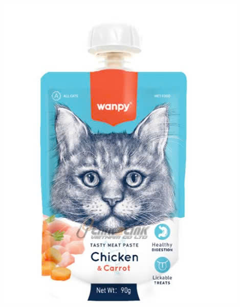 WANPY - SÚP THƯỞNG NẮP VẶN 90G CHO MÈO