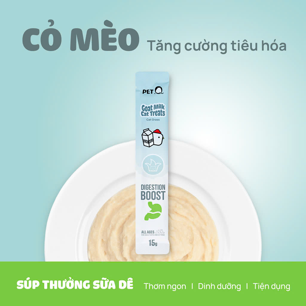 [Thanh lẻ 15g] SÚP THƯỞNG SỮA DÊ PET Q TUÝP 15G