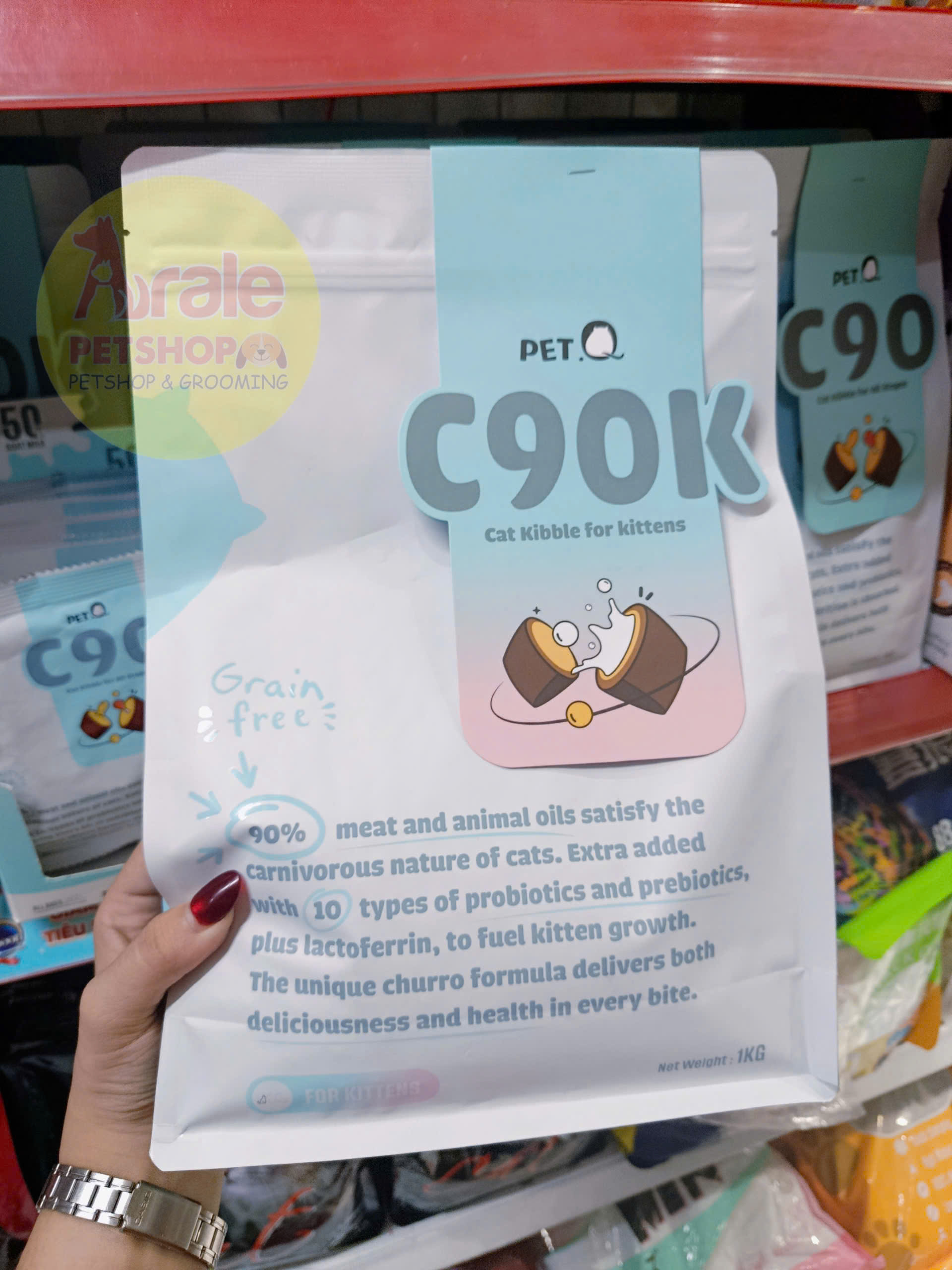 Hạt Mèo Nhân Thịt CHURRO C90K PET Q MÈO CON  50GR , 1KG