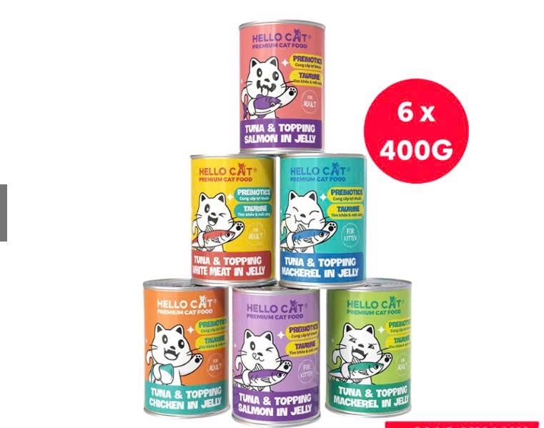 PATE CHO MÈO HELLO CAT LON 400GR