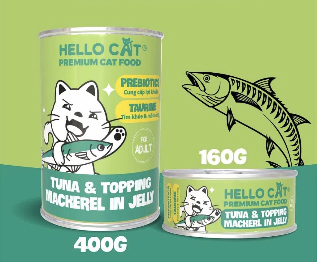 PATE CHO MÈO HELLO CAT LON 400GR
