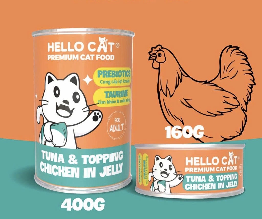 PATE CHO MÈO HELLO CAT LON 400GR
