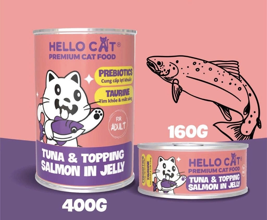 PATE CHO MÈO HELLO CAT LON 400GR