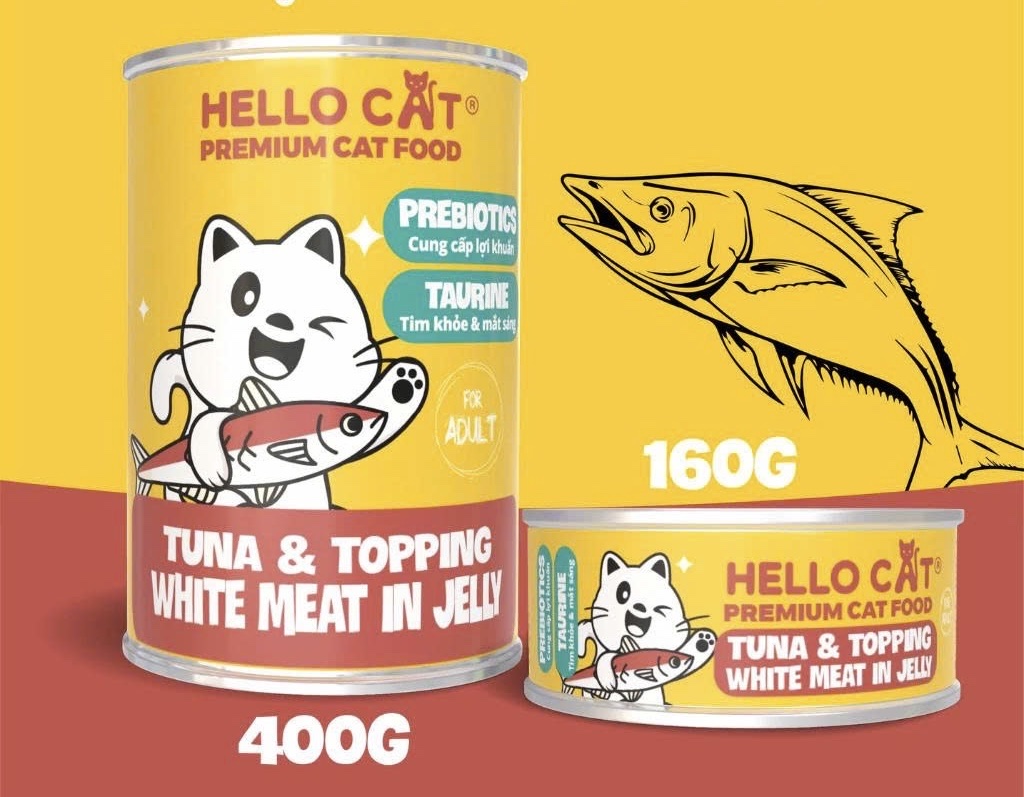 PATE CHO MÈO HELLO CAT LON 400GR