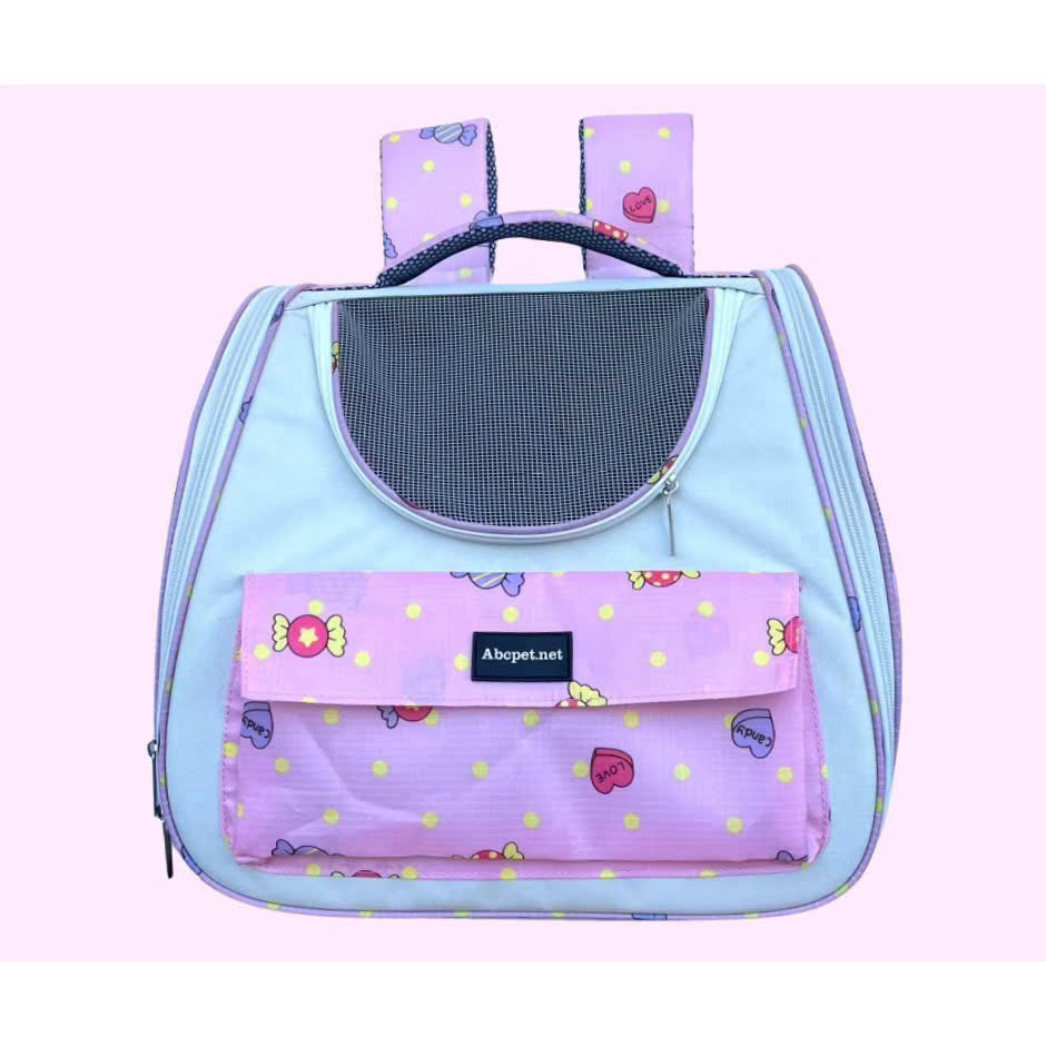 BALO ABC PET HỌA TIẾT TRÁI CÂY - CÓ CỬA TRONG SUỐT PHÍA TRƯỚC , VẬN CHUYỂN THOÁNG MÁT CHO CHÓ MÈO