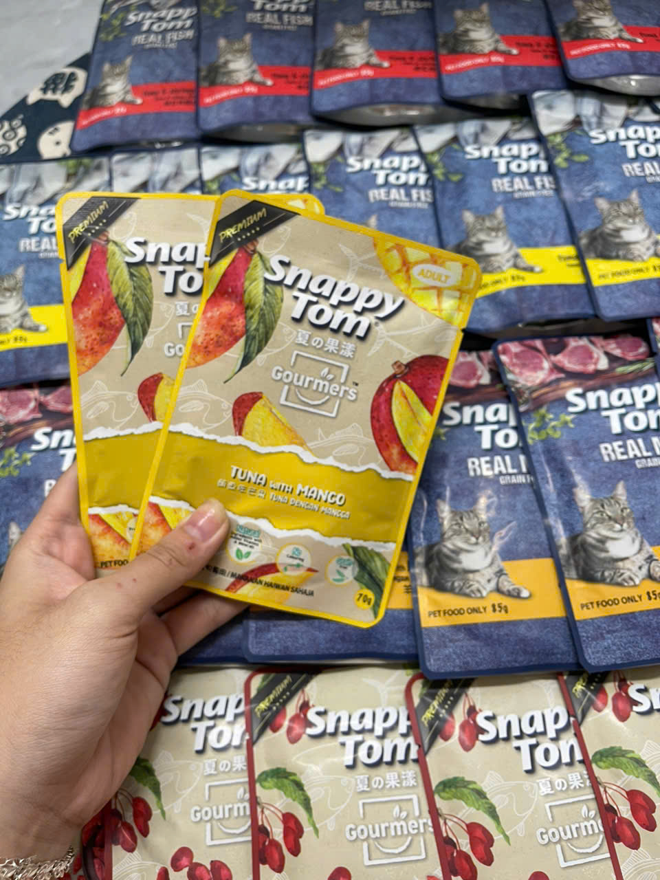 THỨC ĂN ƯỚT SNAPPY TOM CHO MÈO - MIX VỊ TRÁI CÂY