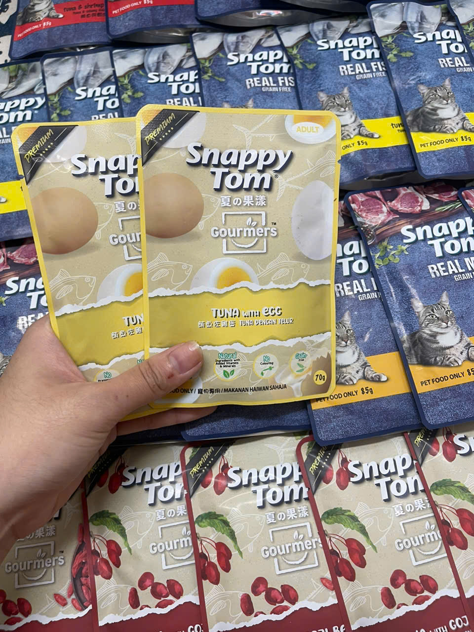 THỨC ĂN ƯỚT SNAPPY TOM CHO MÈO - MIX VỊ TRÁI CÂY