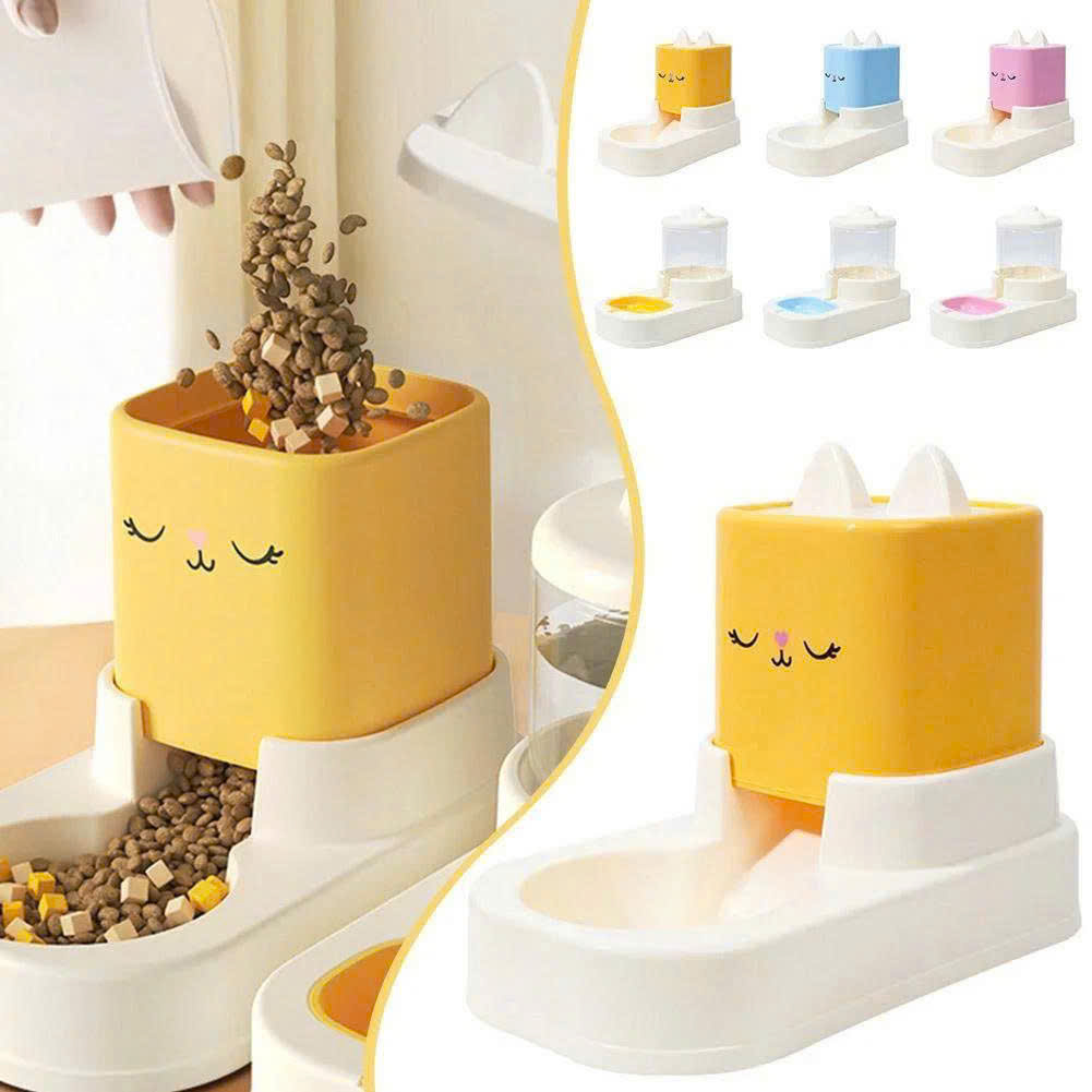 BỘ ĂN TỰ ĐỘNG HÌNH TAI MÈO DÀNH CHO CHÓ MÈO