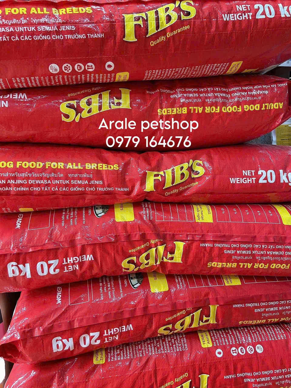 THỨC ĂN HẠT FIB'S CHO CHÓ TRƯỞNG THÀNH ( BAO 20KG )