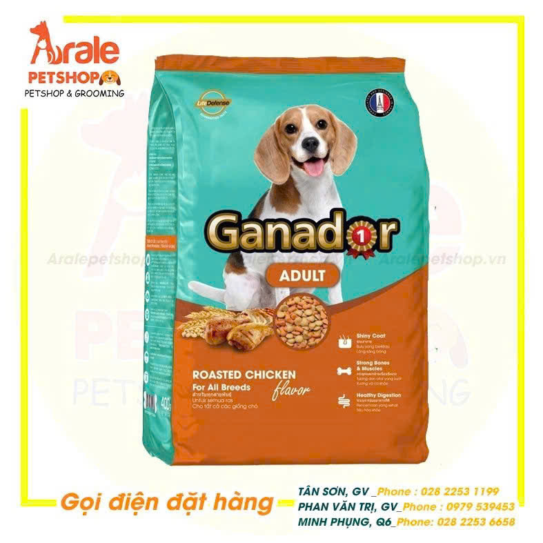 THỨC ĂN HẠT GANADOR GÀ - CHÓ TRƯỞNG THÀNH BAO XÁ 10KG