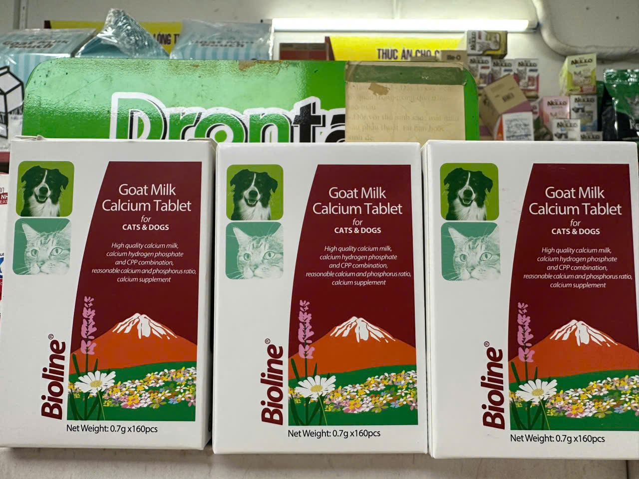 VIÊN BỔ SUNG CANXI CHO CHÓ MÈO GOATMILK CALCIUM TABLET BIOLINE