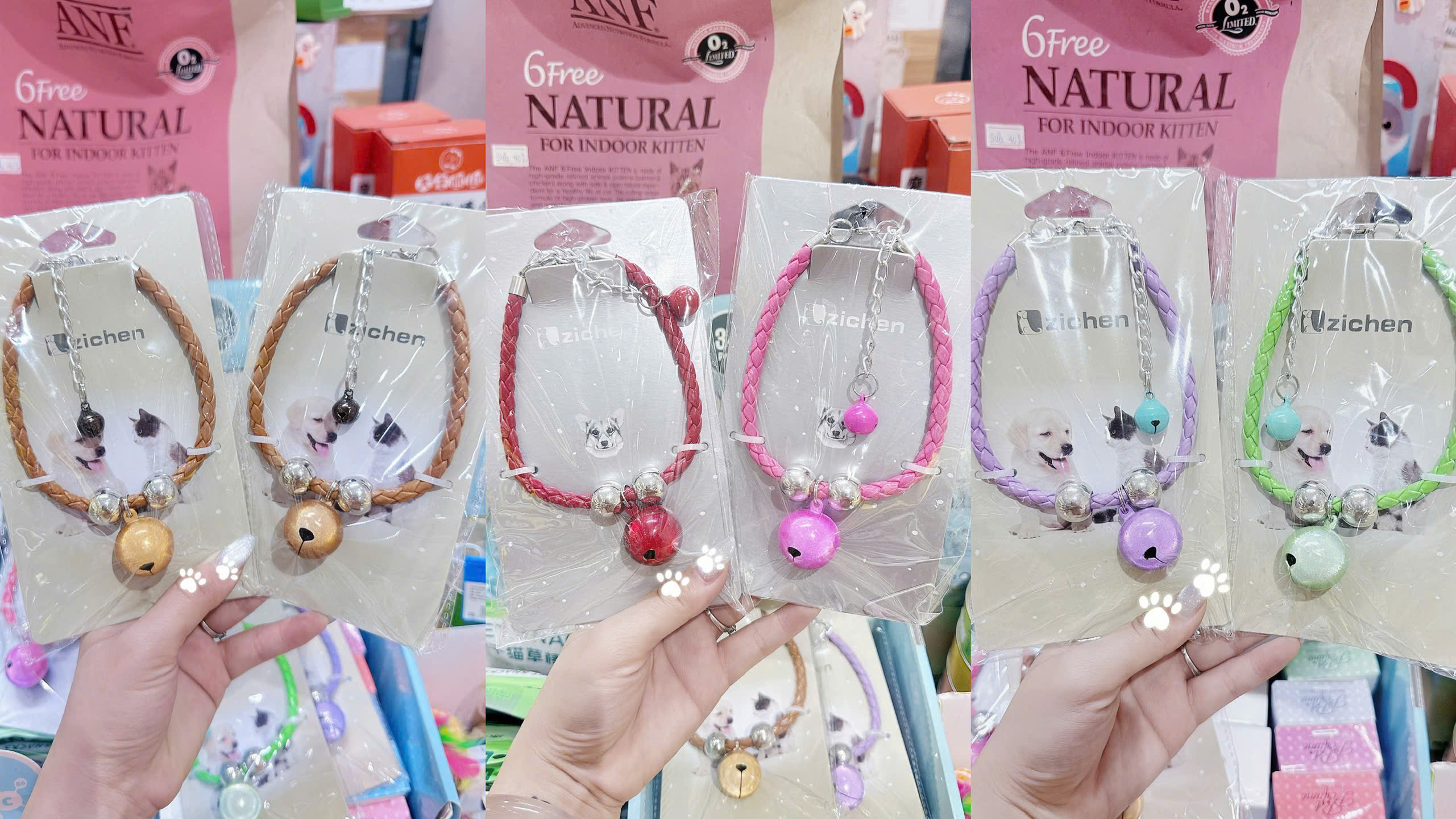 VÒNG CỔ DA CHUÔNG ZICHEN DÀNH CHO CHÓ MÈO