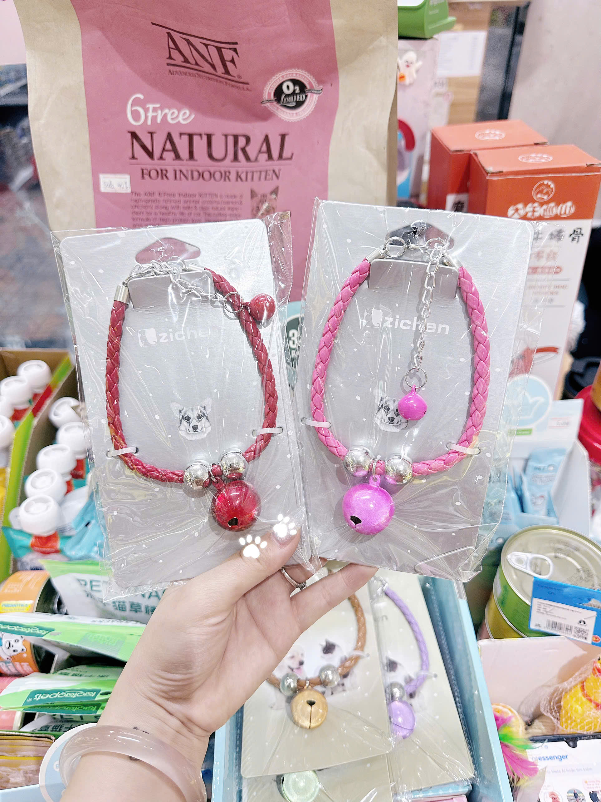 VÒNG CỔ DA CHUÔNG ZICHEN DÀNH CHO CHÓ MÈO