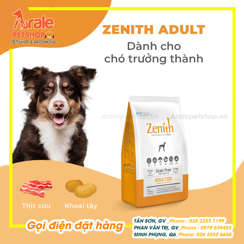 THỨC ĂN HẠT MỀM ZENITH CHO CHÓ TRƯỞNG THÀNH