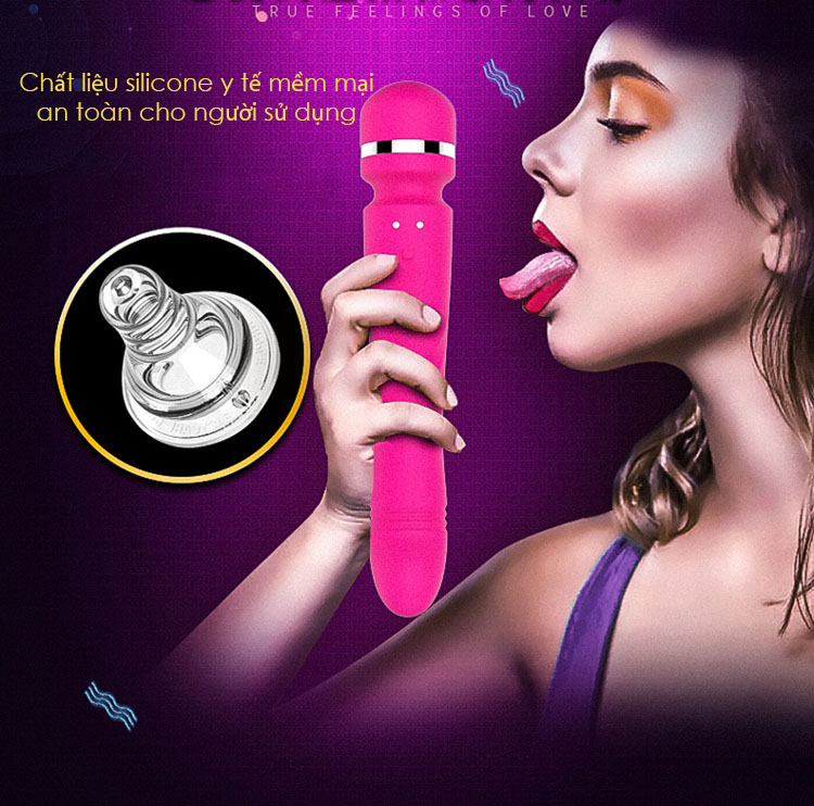 Máy massage rung ngoáy 2 đầu toả nhiệt 