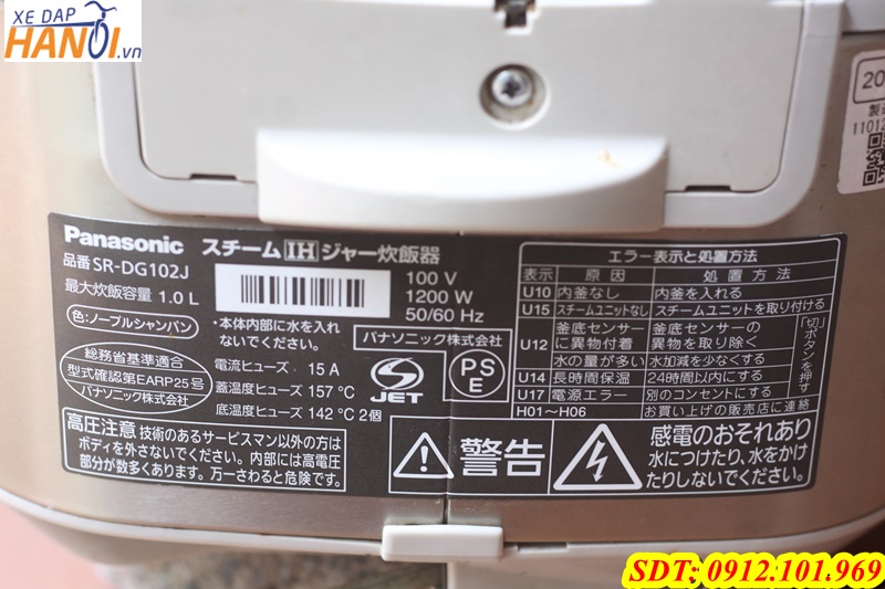 Dư dùng 2 nồi cơm điện Mitsubishi và Panasonic 110v - 1200W - 1,5L