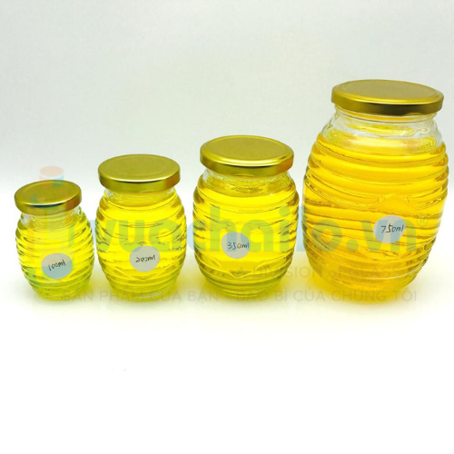 Hũ Thủy Tinh Dáng Ong 100ml , 200ml,350ml,750ml