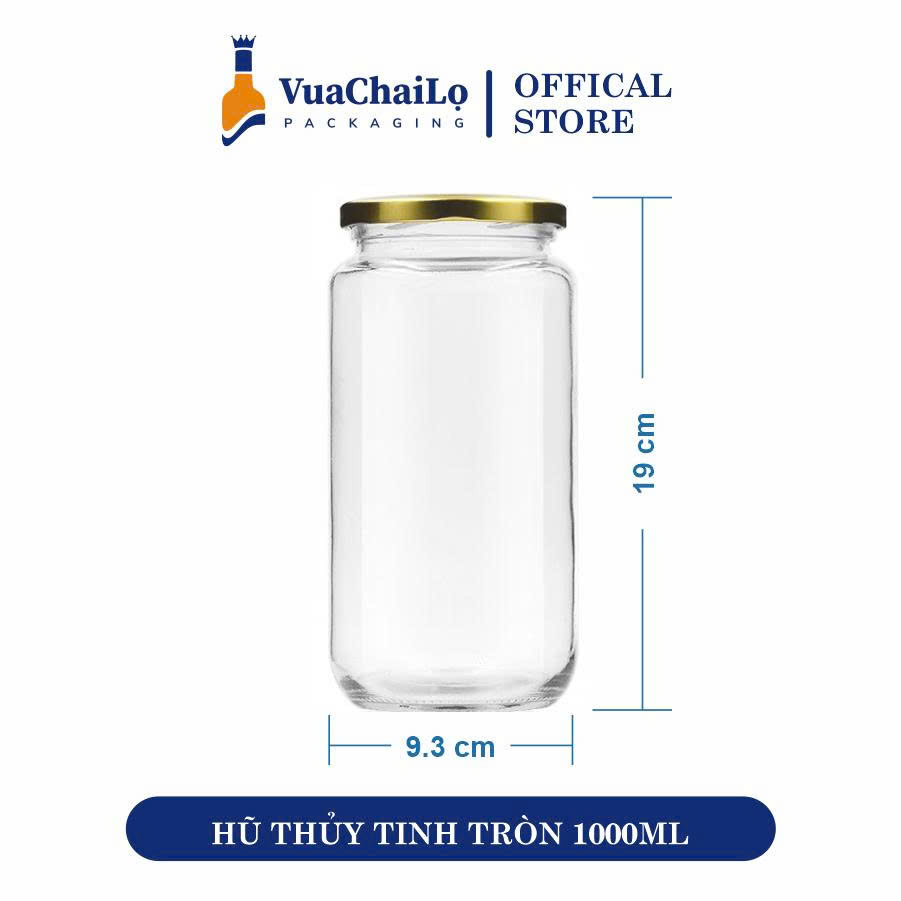 Hũ Thủy Tinh Tròn 1000ml
