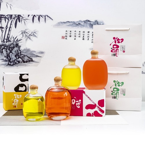 Chai Rượu Mờ Nắp Gỗ 500ML