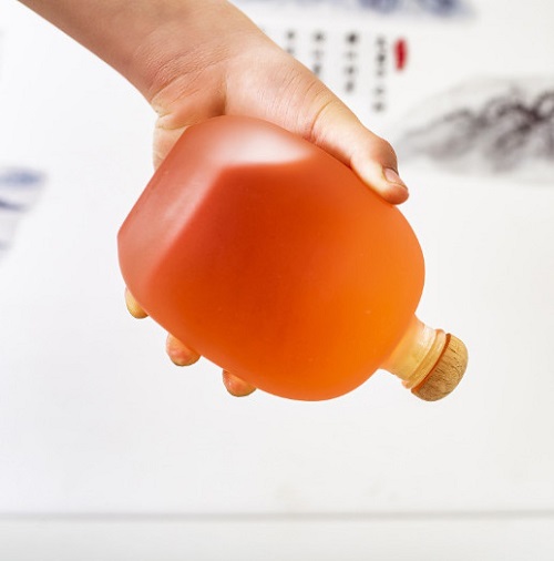 Chai Rượu Mờ Nắp Gỗ 500ML