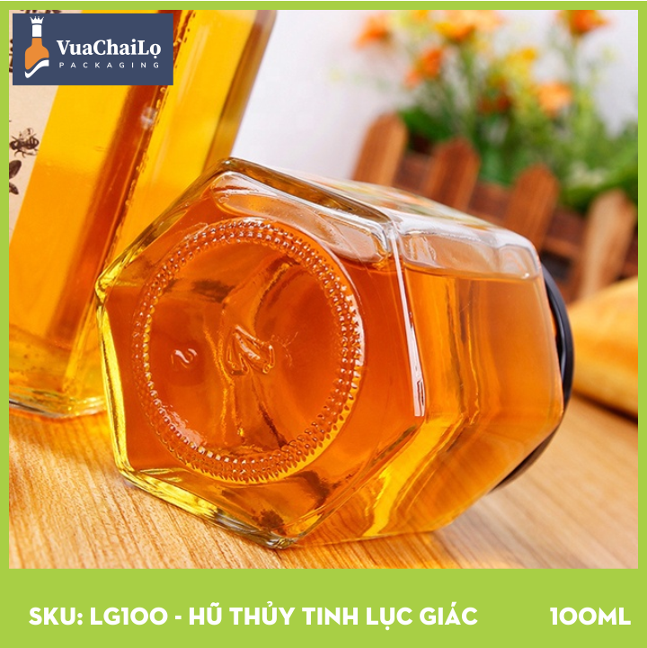 Hũ Thủy Tinh Lục Giác 100ml