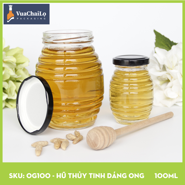 Hũ Thủy Tinh Dáng Ong 100ml