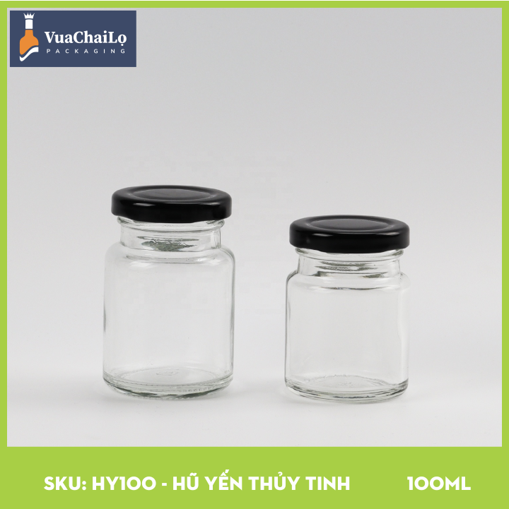 Hũ Yến Thủy Tinh 100ml