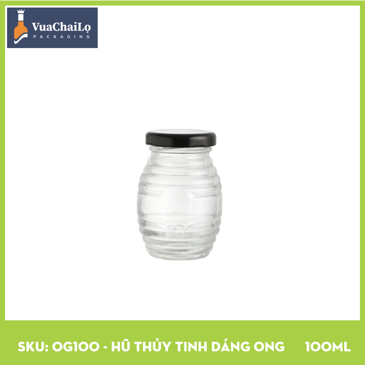 Hũ Thủy Tinh Dáng Ong 100ml