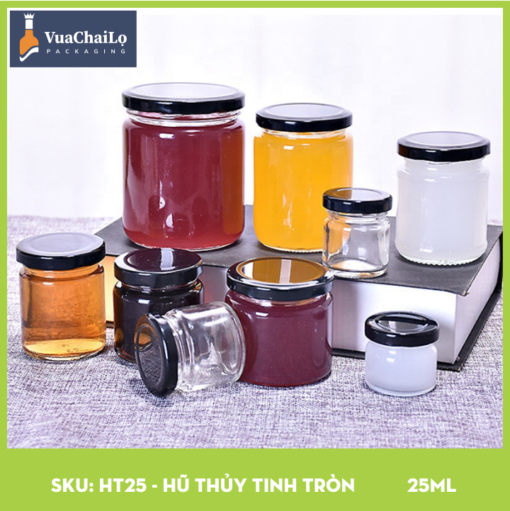 Hũ Thủy Tinh Tròn 25ml