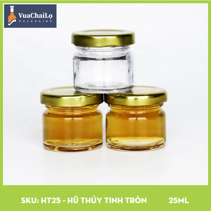 Hũ Thủy Tinh Tròn 25ml