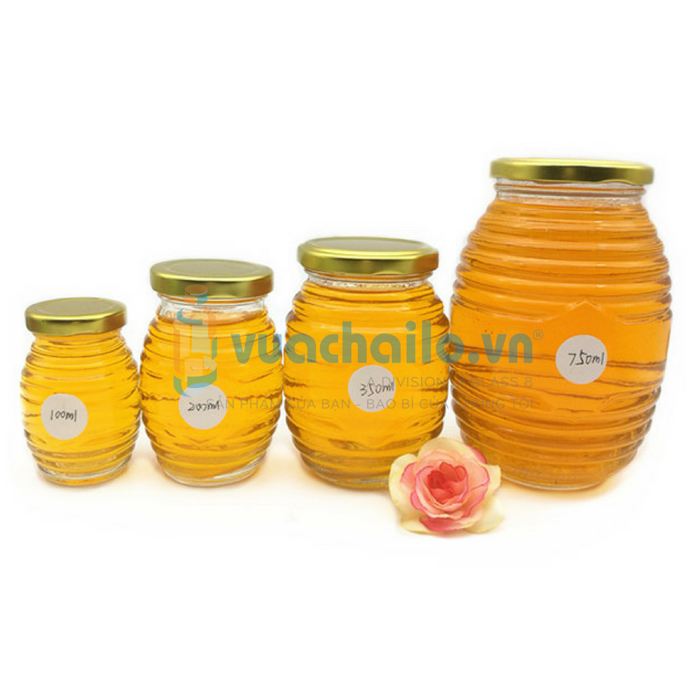 Hũ Thủy Tinh Dáng Ong 100ML