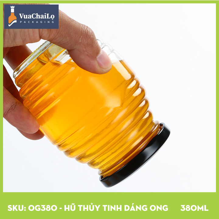 Hũ Thủy Tinh Dáng Ong 380ml