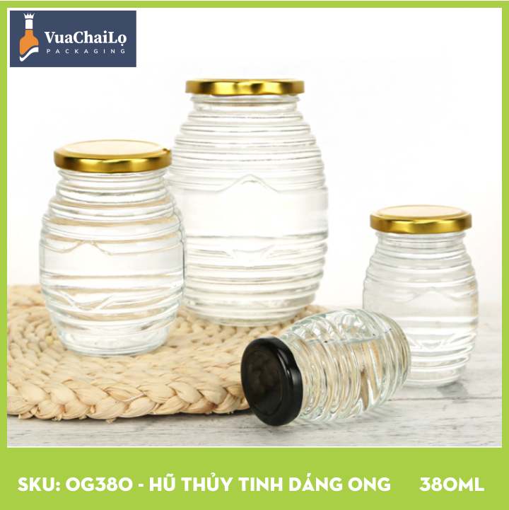 Hũ Thủy Tinh Dáng Ong 380ml
