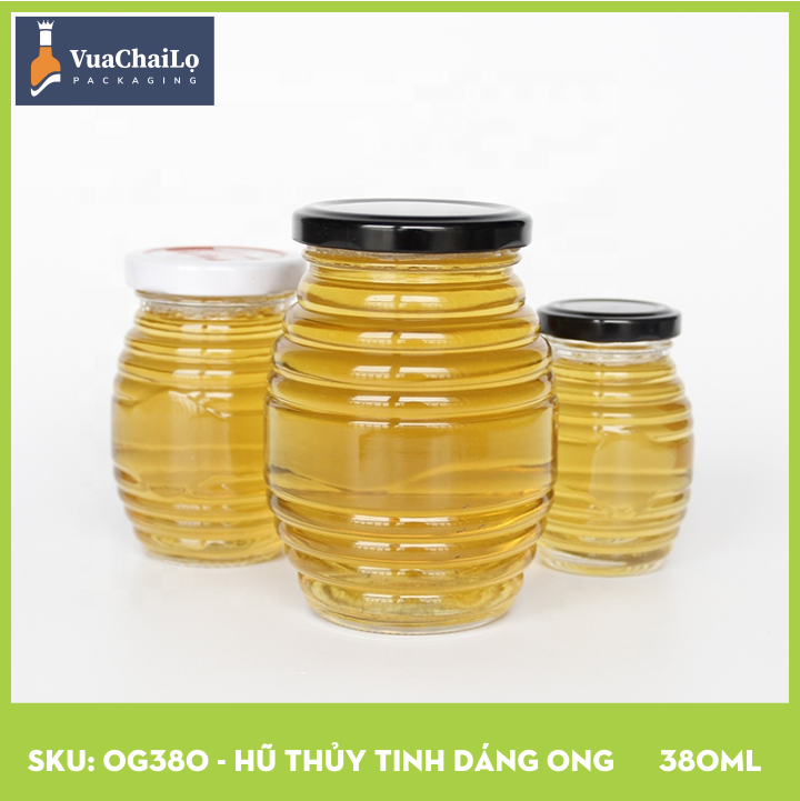 Hũ Thủy Tinh Dáng Ong 380ml